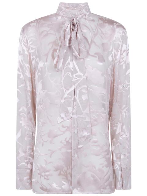 Ann Demeulemeester Ann Demeulemeester Women "Dien" Stand Collar Long Shirt With Detachable Foulard