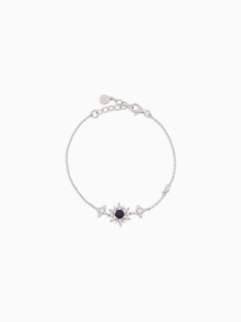 EMPORIO ARMANI STERLING SILVER STATION BRACELET