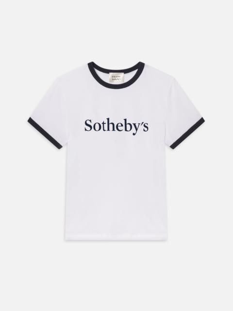 FRAME Sotheby’s Women's Ringer Baby Tee in White Multi