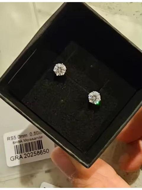 Other Designers Other - 0.5 carat (5 mm ) Moissanite Screw Stud Earrings