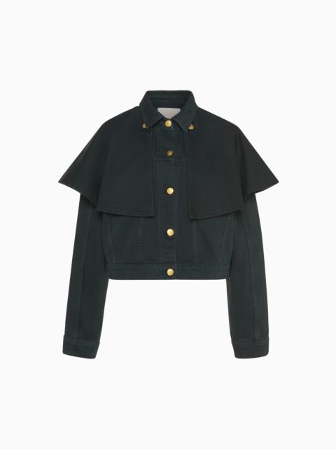 ULLA JOHNSON The Agata Denim Cape Jacket