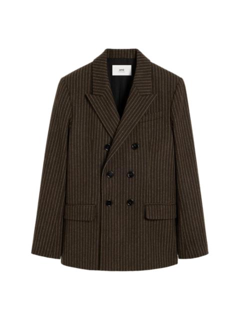 double breasted wool blazer