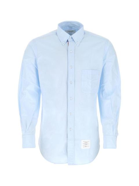 THOM BROWNE Light Blue Popeline Shirt