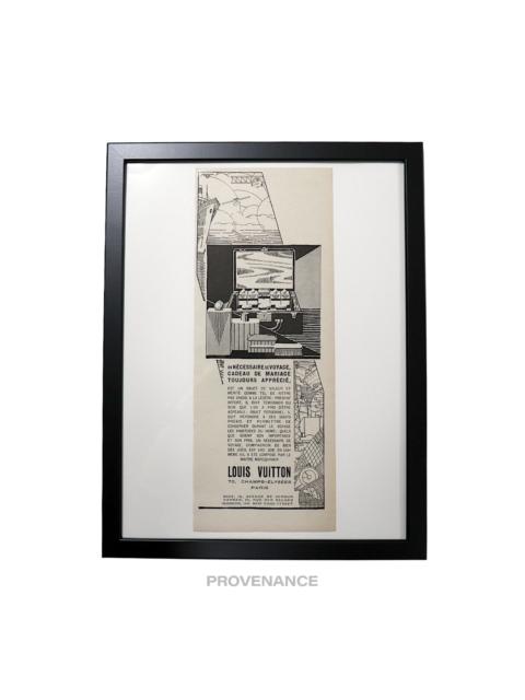 Louis Vuitton Louis Vuitton Antique Vintage Newsprint Ad - Travel Vanity Case