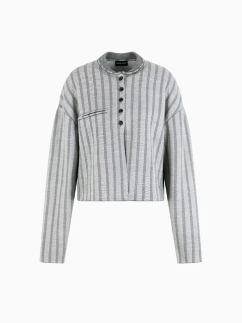 GIORGIO ARMANI JACQUARD KNIT SHORT JACKET