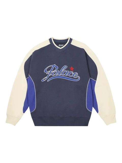 PALACE Palace Star Script Crewneck Sweatshirt 'Navy' P26CS006