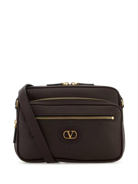 Valentino Valentino Garavani Men Dark Brown Leather Antibes Crossbody Bag