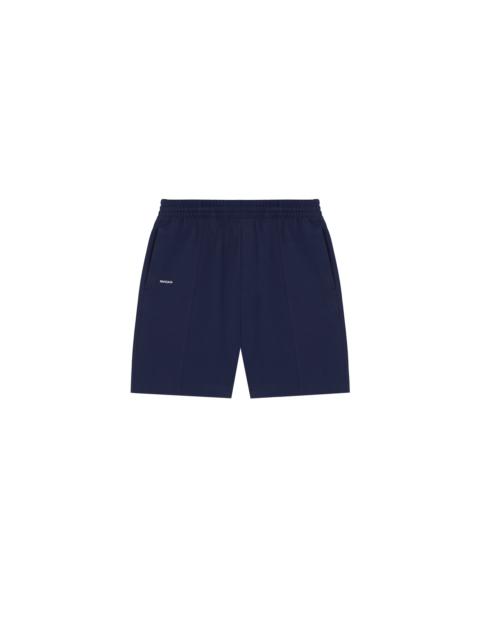 PANGAIA Mens DNA Double Jersey Panelled Shorts - Navy