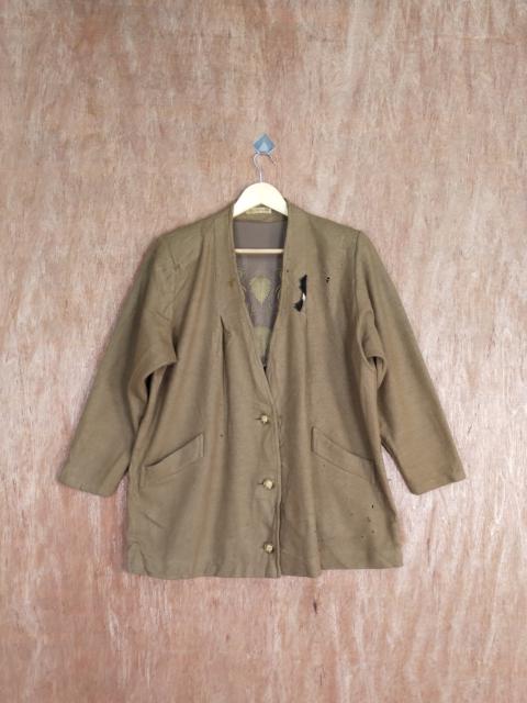 Other Designers Vintage - My Madonna brown thrashed distressed cardigan #S187