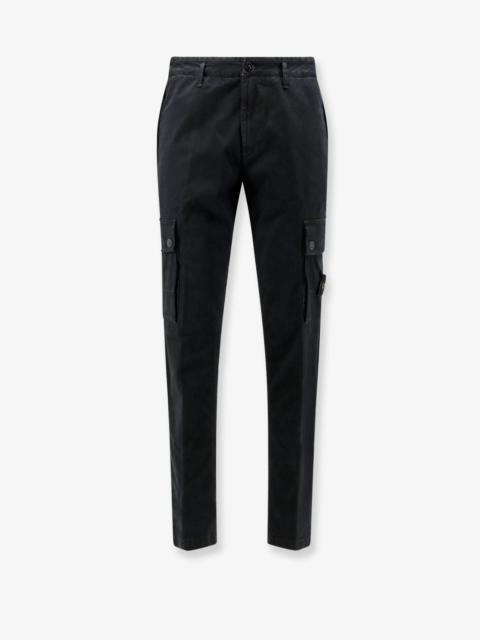 Stone Island Stone Island Cargo Stretch Organic Cotton Trousers Black