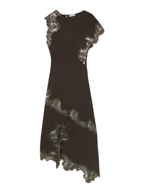 A.L.C. Alessia Textured Satin and Lace Maxi Dress