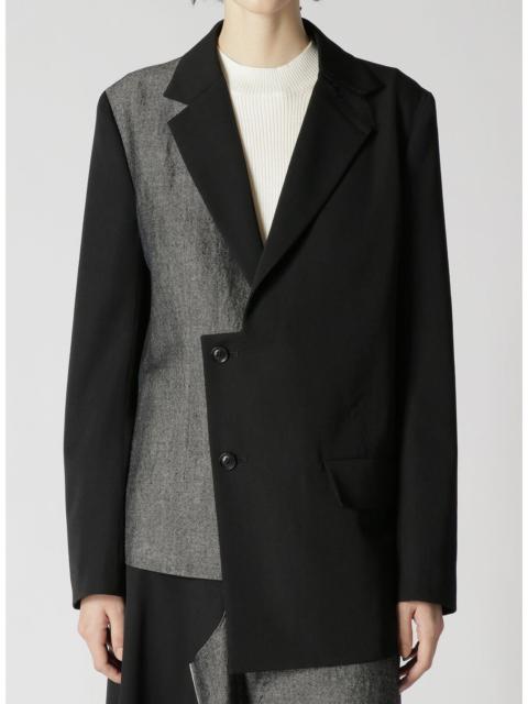 Yohji Yamamoto $1165 NWT Yohji Yamamoto Y's Gabardine Asymmetric Jacket