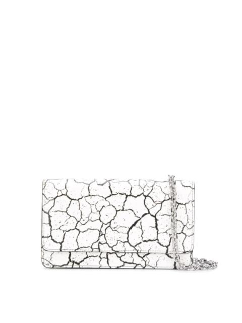 Maison Margiela CRACKED-EFFECT CLUTCH - WHITE/BLACK