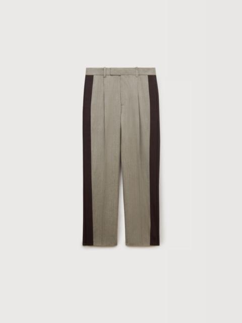 Marni WOOL PANTS WITH CONTRAST SIDE BANDS