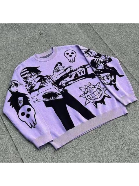 Other Designers Japanese Brand - Retro 90s Y2K Style Goth Gun Sweater Jacquard Sweatshirt