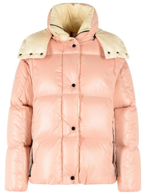 Moncler Moncler 'Parana' Short Light Pink Laqué Nylon Down Jacket Women