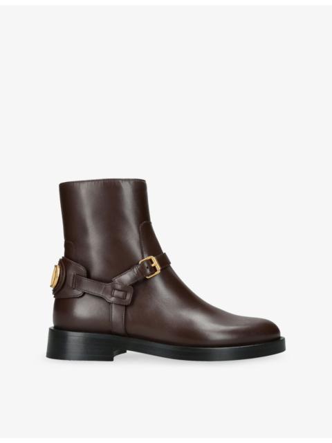 Valentino VLogo Signature 30 Leather Ankle Boots