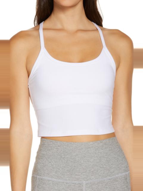 BEYOND YOGA Beyond Yoga Space Dye Slim Racerback Crop Tank in Cloud White at Nordstrom