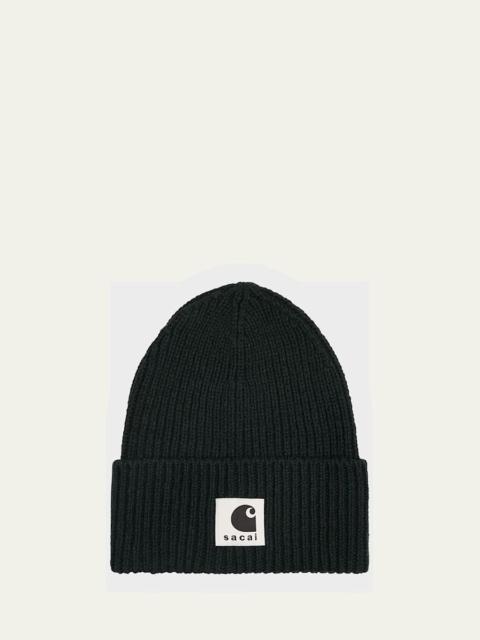 sacai Men's Wool Knit Beanie