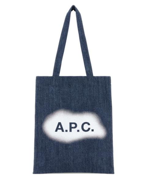 A.P.C. Blue Denim Lou Shopping Bag