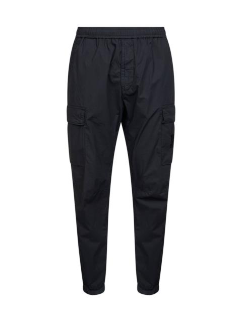 Stone Island Stone Island Men Blue "Parachute" Canvas Cargo Trousers