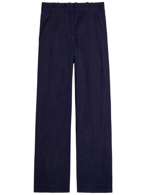 VERONICA BEARD Veronica Beard Crue Wide-leg Stretch-denim Trousers