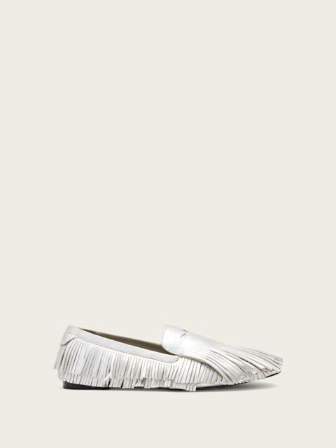 ALLSAINTS SANDY METALLIC FRINGE LOAFERS