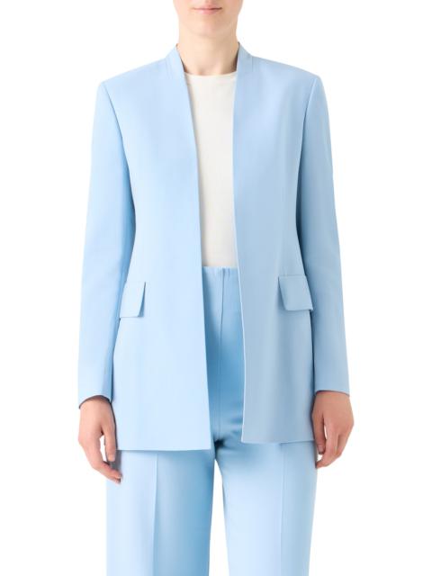 AKRIS Akris Alvar Wool Blend Double Face Cardigan Jacket in Powder Blue at Nordstrom