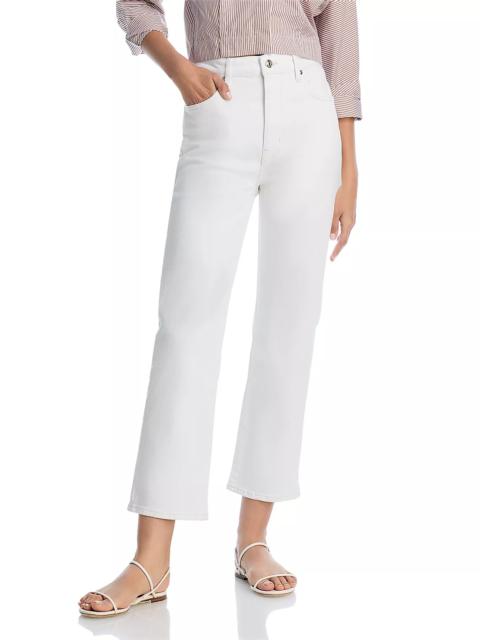 FRAME The Ruler High Rise Crop Jeans in Au Natural Clean