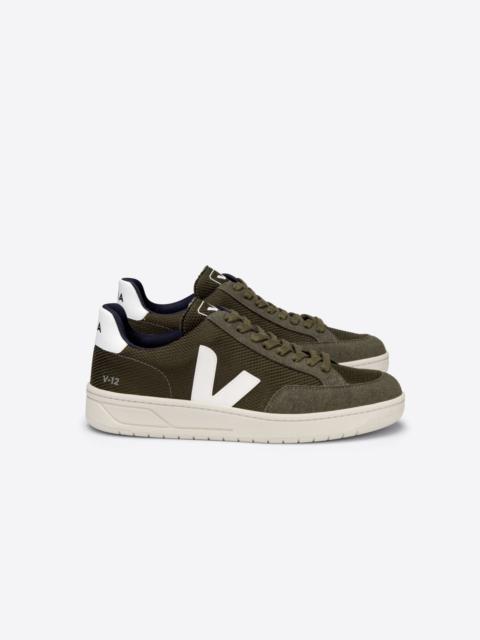 VEJA V-12 VEGAN B-MESH OLIVE WHITE