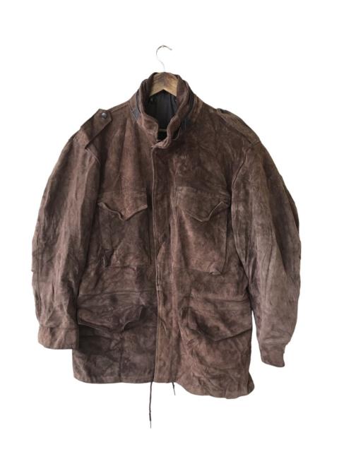 Other Designers RARE VINTAGE 80s MILITARY LEATHER JACKET