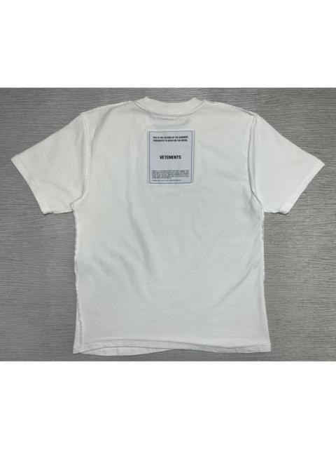 VETEMENTS Vetements - Inside Out Logo Patch T-Shirt