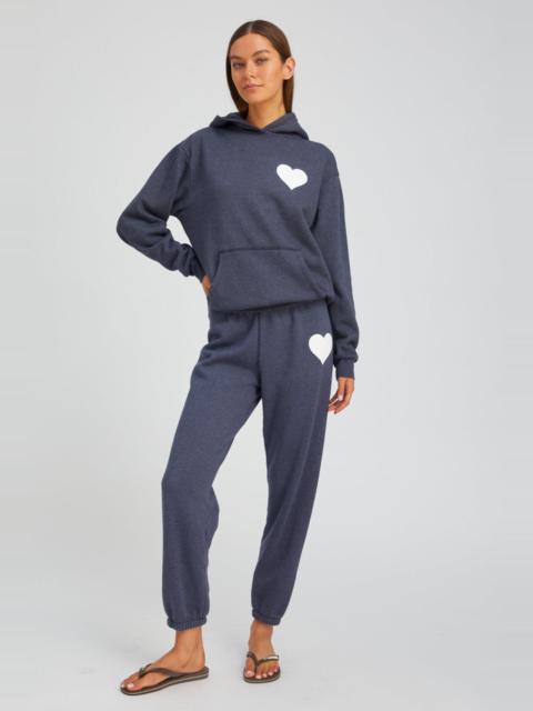 SPRWMN NAVY HEART SWEATPANTS