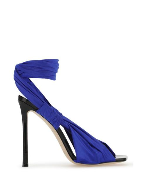 Jimmy Choo Woman Electric Blue Jersey Neoma 110 Sandals