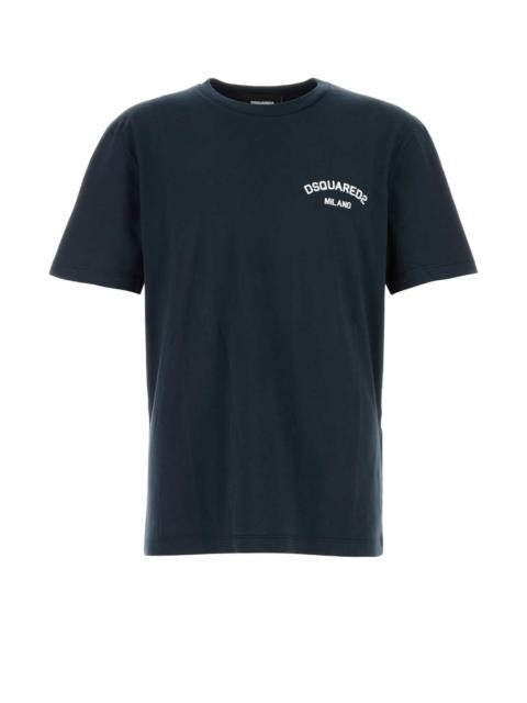 DSQUARED2 Dsquared Men Dark Blue Cotton T-Shirt
