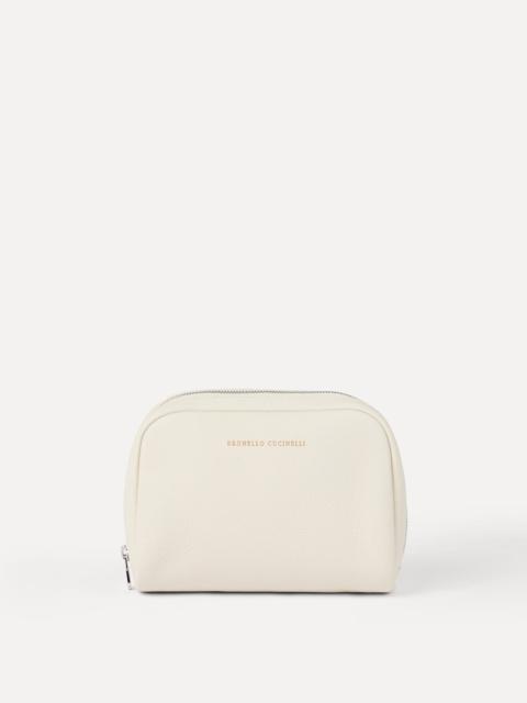 Brunello Cucinelli Fine grain calfskin slim beauty case