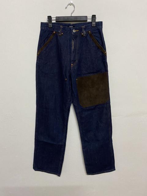 Japanese Brand - Japan Brand Aeichi Jeans Double Knee Buckle Back