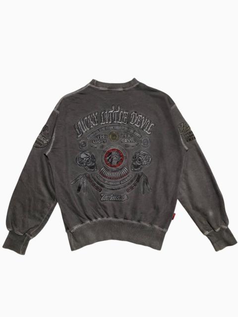 Other Designers Vintage Tedman Lucky Little Devil Embroidery Sweatshirt