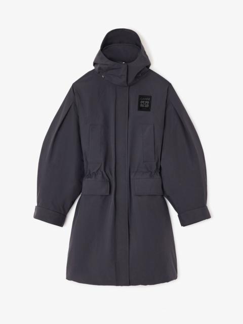 GANNI DARK GREY TRI-LAYER PARKA COAT