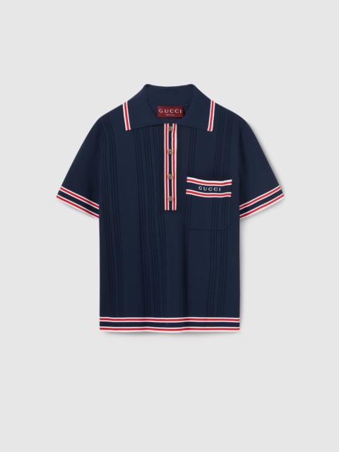 GUCCI Stretch viscose polo top