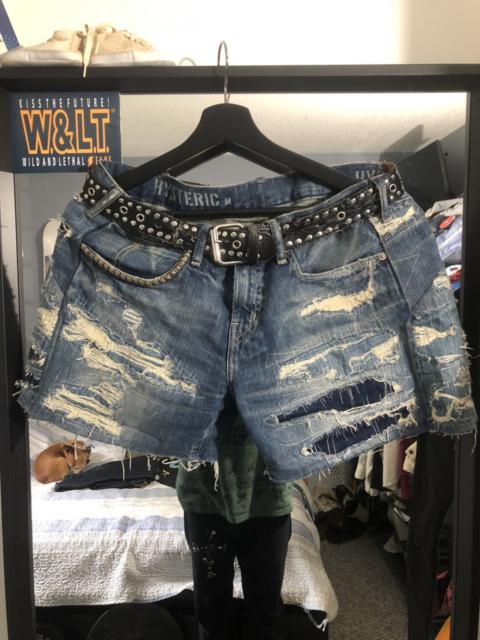 Hysteric Glamour Oversized Repaired Hysteric Denim Shorts