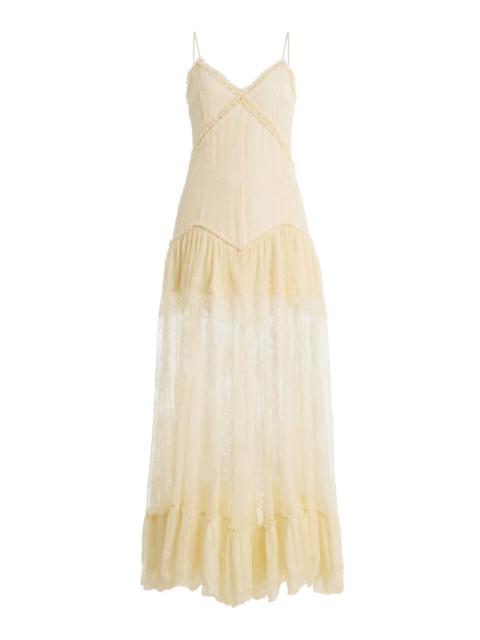 De La Vali Exclusive Kala Lace Midi Dress ivory