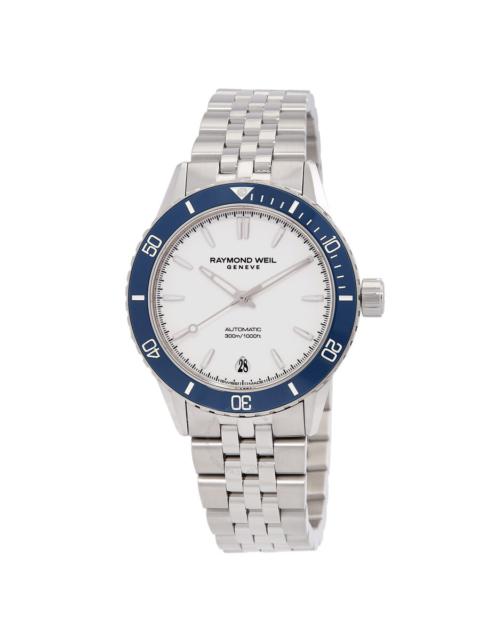 Other Designers Raymond Weil Freelancer Automatic White Dial Ladies Watch 2755-ST3-30001