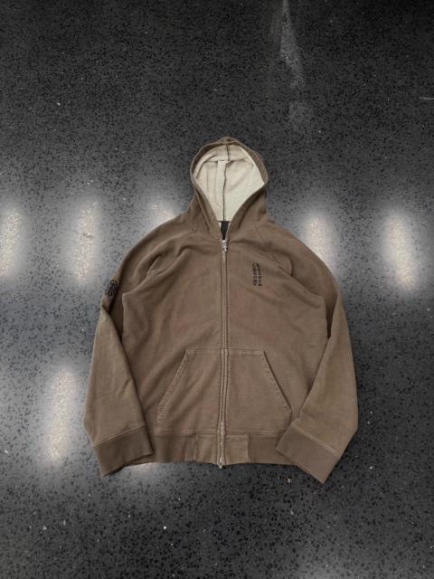 Chrome Hearts Chrome Hearts olive green zip up hoodie water washed