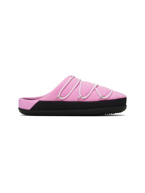 MOON BOOT Pink Soft Slipper Loafers