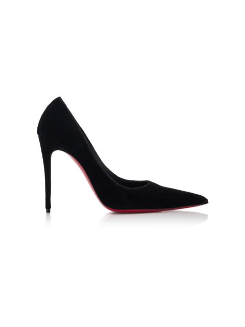 Christian Louboutin Kate Max 100mm Velour Pumps black