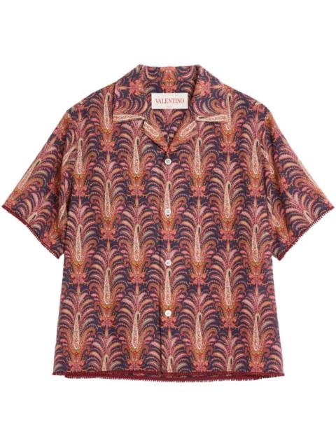 Valentino Valentino Garavani Men `Voyage Imaginaire` Bowling Shirt