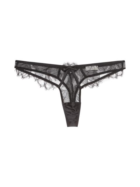 Fleur du Mal Fleur Du Mal Sophie Lace Thong in Black at Nordstrom