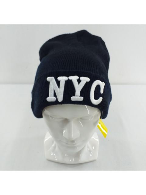 Other Designers Japanese Brand - NYC Spell Out Embroidery Snow Cap Hat Beanie -BN034