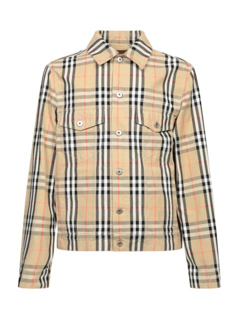 Sand Check Denim Jacket